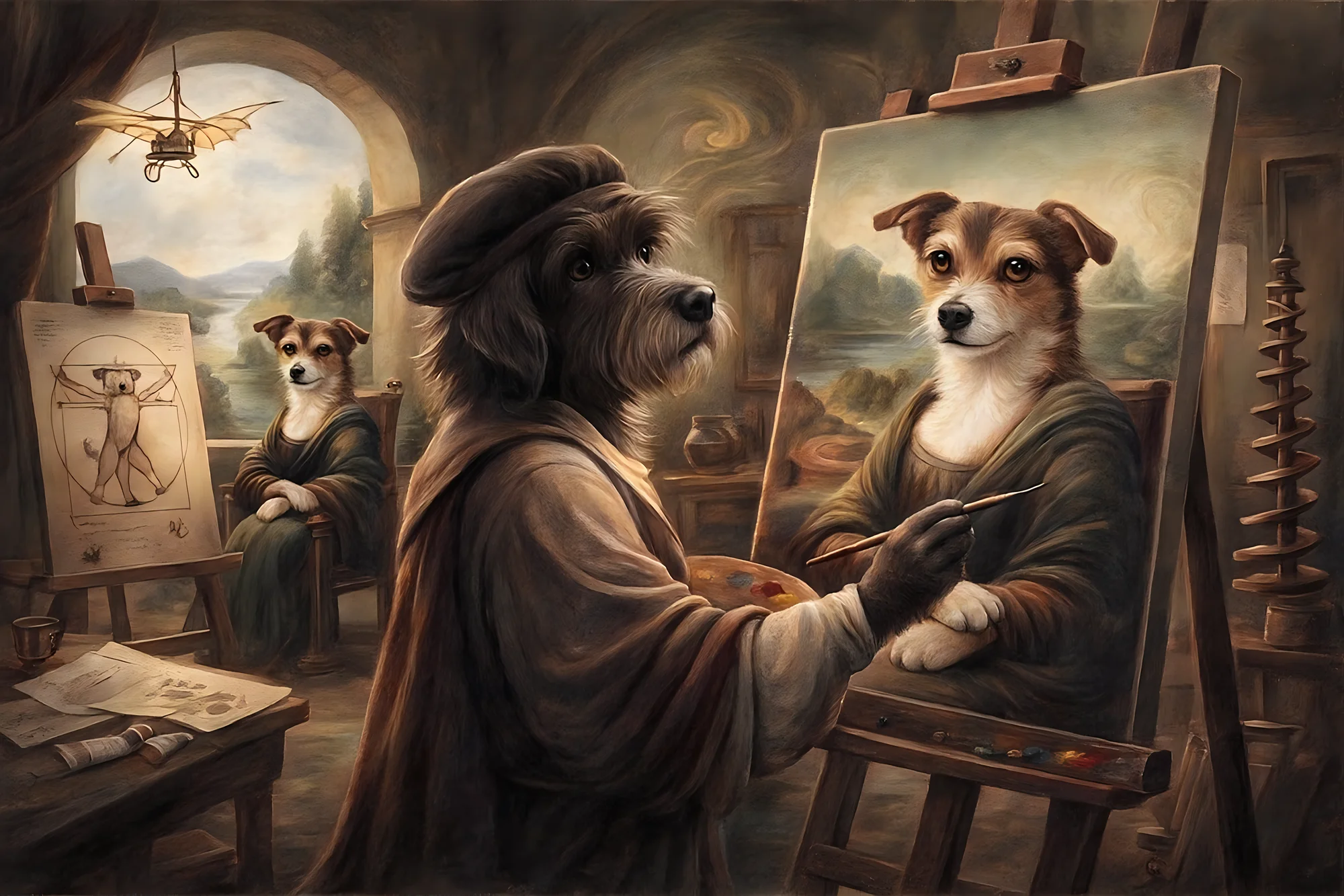 Cooper Da Vinci and Binx - Renaissance Masters
